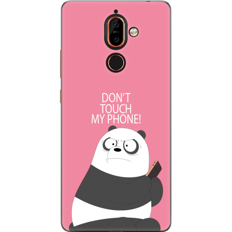 Чехол U-print Nokia 7 Plus Dont Touch My Phone Panda