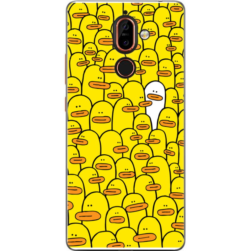 Чехол U-print Nokia 7 Plus Yellow Ducklings