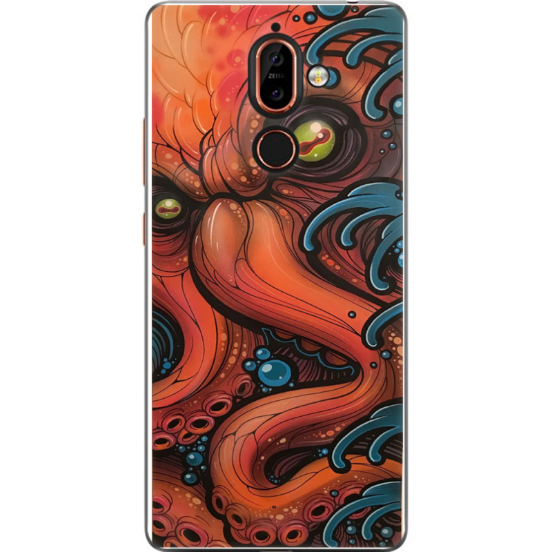 Чехол U-print Nokia 7 Plus Octopus