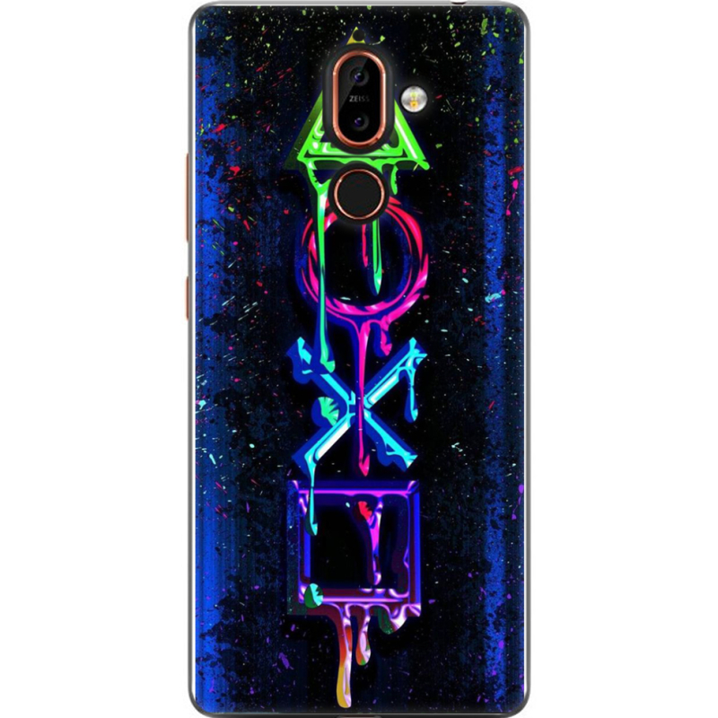 Чехол U-print Nokia 7 Plus Graffiti symbols