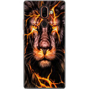 Чехол U-print Nokia 7 Plus Fire Lion