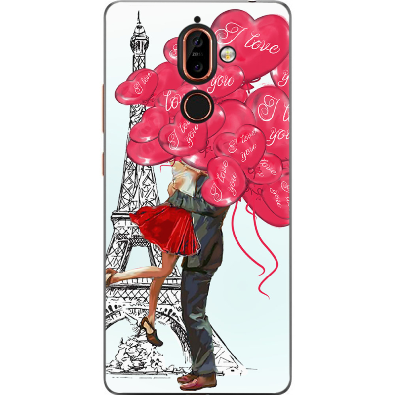 Чехол U-print Nokia 7 Plus Love in Paris