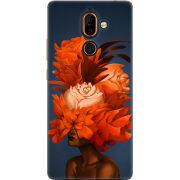 Чехол U-print Nokia 7 Plus Exquisite Orange Flowers