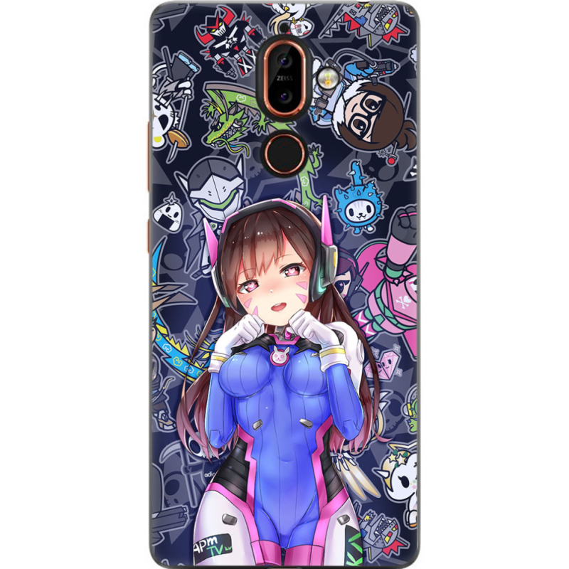 Чехол U-print Nokia 7 Plus Overwatch D.VA