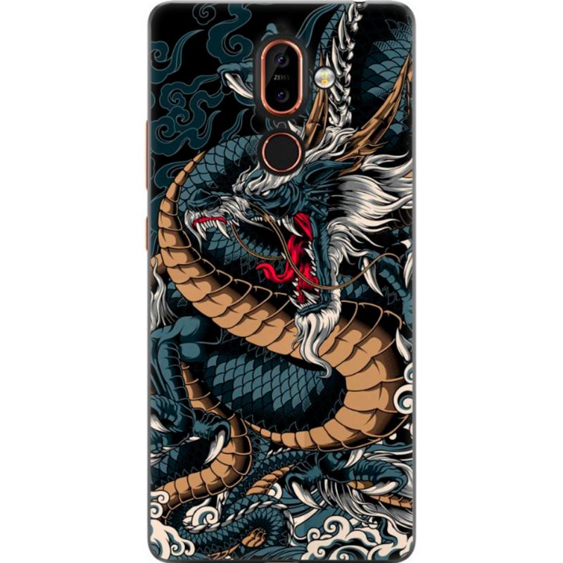 Чехол U-print Nokia 7 Plus Dragon Ryujin