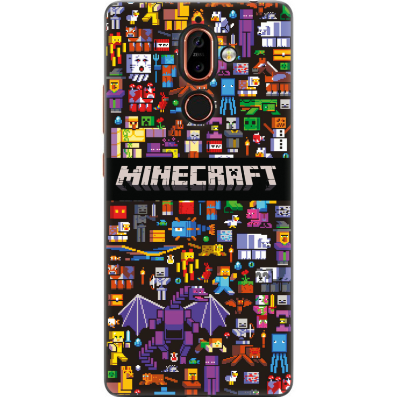 Чехол U-print Nokia 7 Plus Minecraft Mobbery