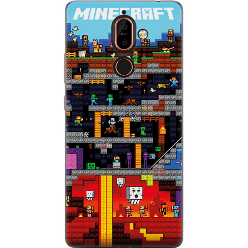 Чехол U-print Nokia 7 Plus Minecraft Lode Runner