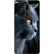 Чехол U-print Nokia 7 Plus English cat