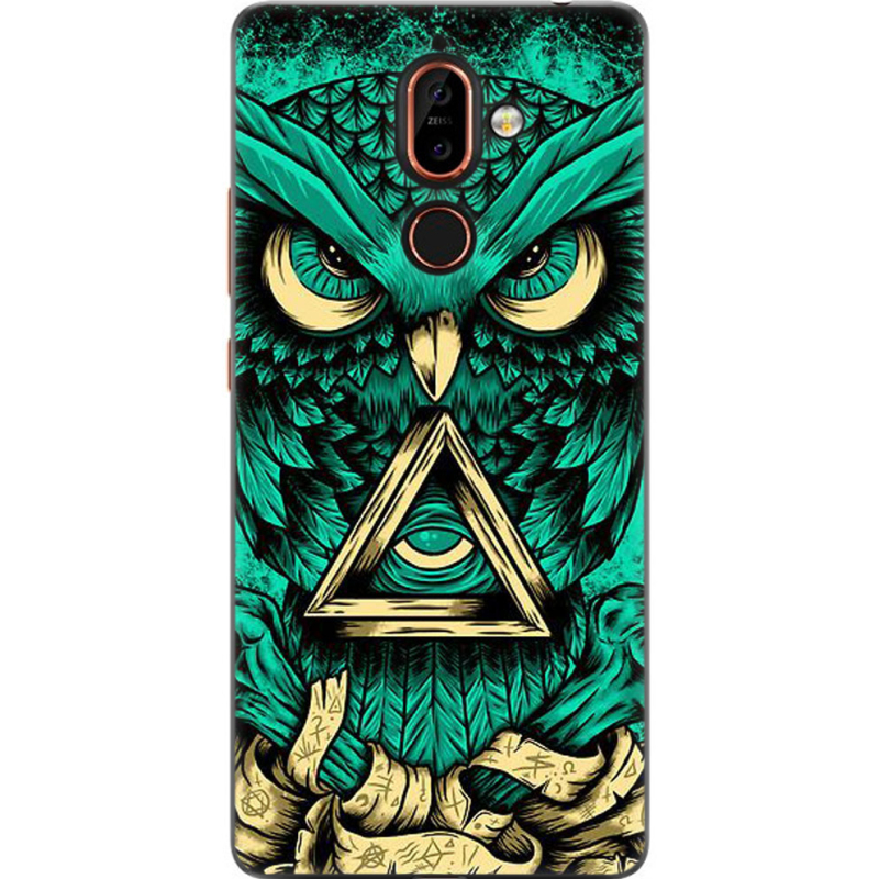 Чехол U-print Nokia 7 Plus Masonic Owl