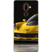 Чехол U-print Nokia 7 Plus Corvette Z06