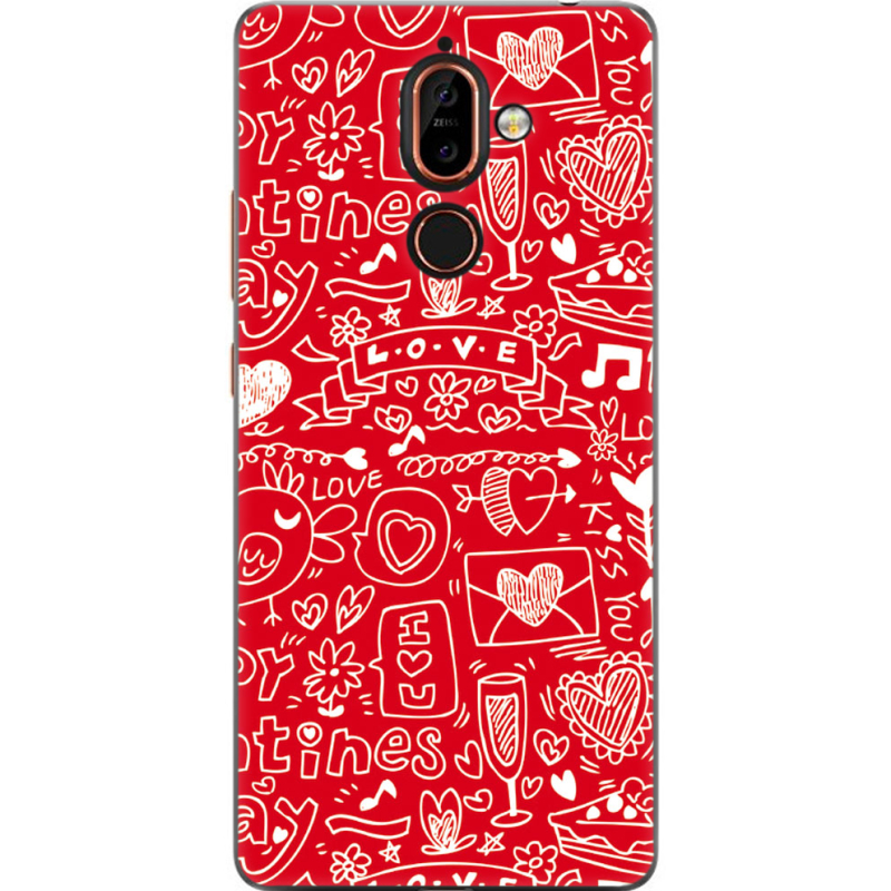 Чехол U-print Nokia 7 Plus Happy Valentines