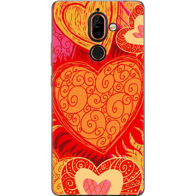 Чехол U-print Nokia 7 Plus Warm Hearts