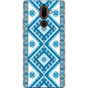 Чехол U-print Nokia 7 Plus Блакитний Орнамент