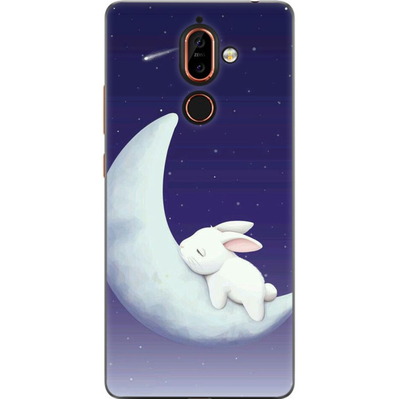 Чехол U-print Nokia 7 Plus Moon Bunny