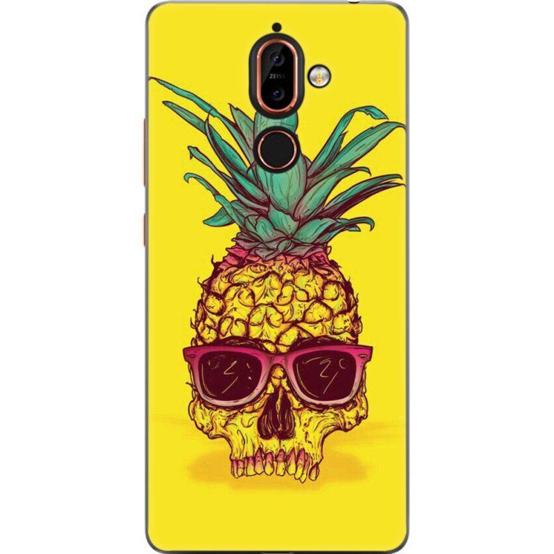 Чехол U-print Nokia 7 Plus Pineapple Skull