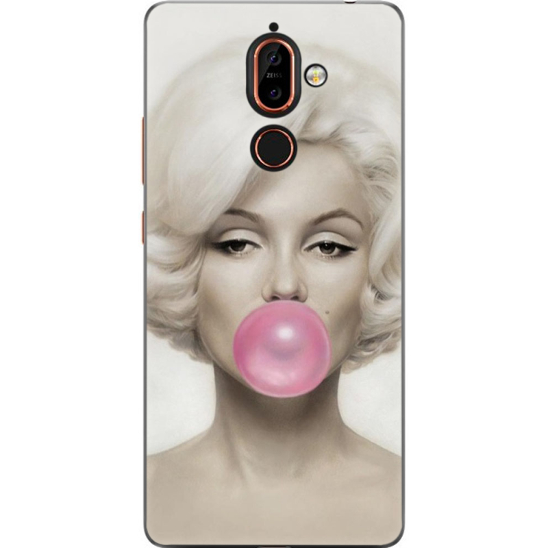 Чехол U-print Nokia 7 Plus Marilyn Monroe Bubble Gum