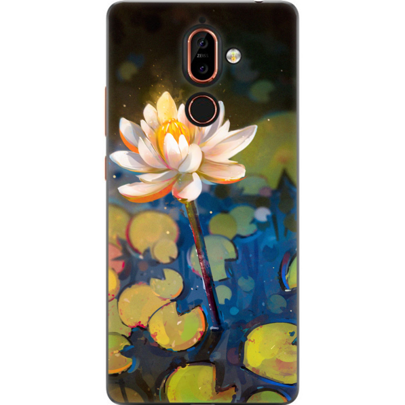 Чехол U-print Nokia 7 Plus Waterlily