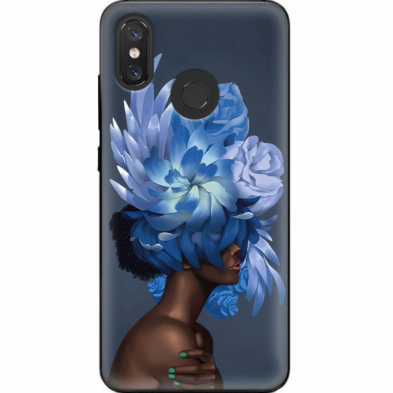 Чехол U-print Xiaomi Mi 8 Exquisite Blue Flowers