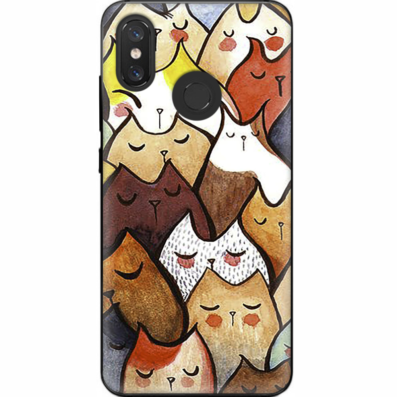 Чехол U-print Xiaomi Mi 8 Sleepy Cats