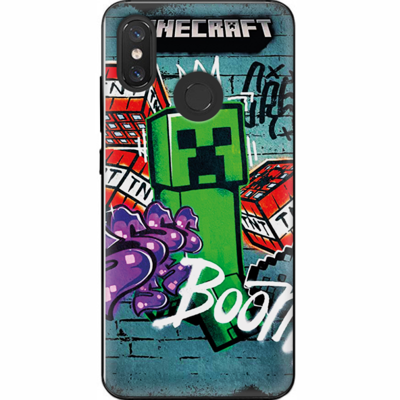 Чехол U-print Xiaomi Mi 8 Minecraft Graffiti