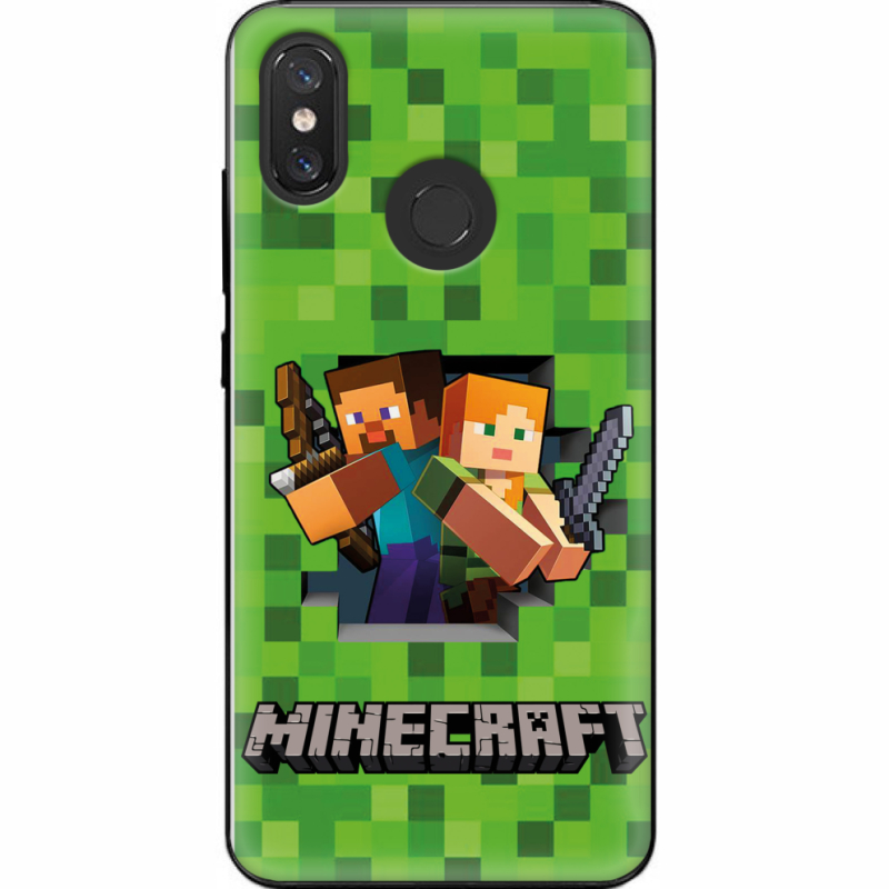 Чехол U-print Xiaomi Mi 8 Майнкрафт Стів і Алекс