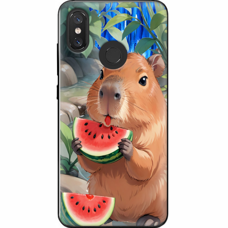 Чехол U-print Xiaomi Mi 8 Капібара з кавуном