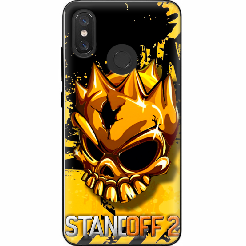 Чехол U-print Xiaomi Mi 8 StandOff 2 gold