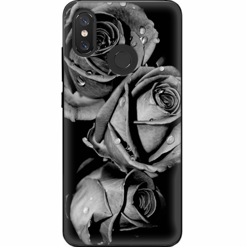 Чехол U-print Xiaomi Mi 8 Black and White Roses