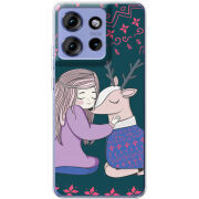 Чохол BoxFace Motorola Edge 50 Girl and deer