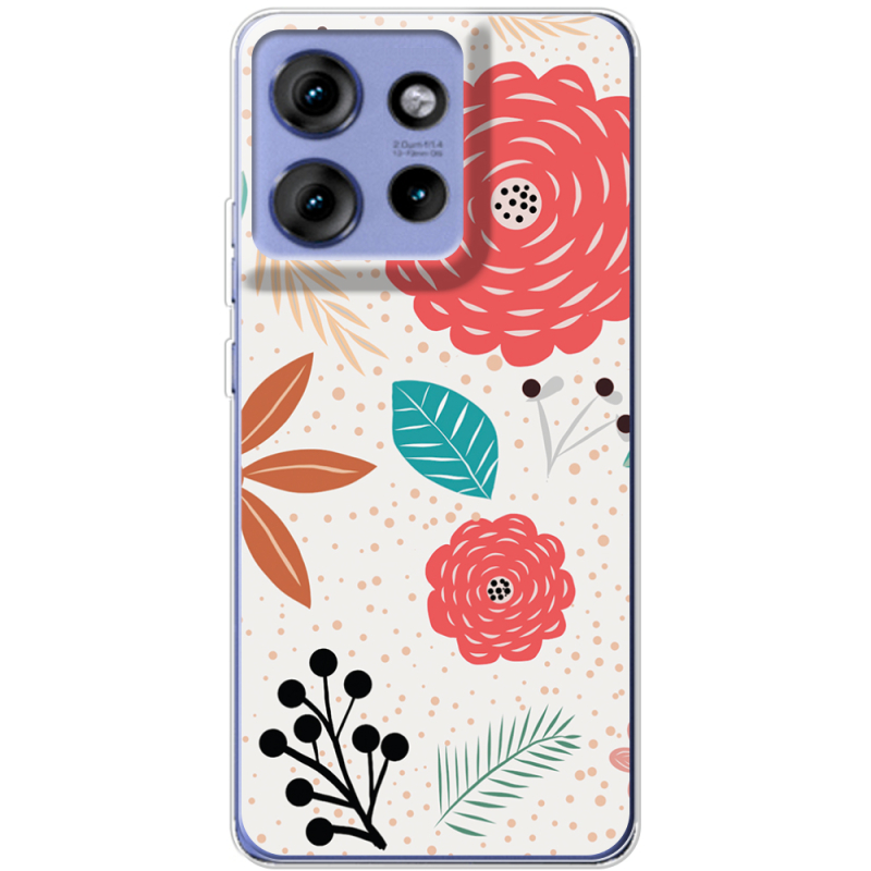 Чохол BoxFace Motorola Edge 50 Line Flowers