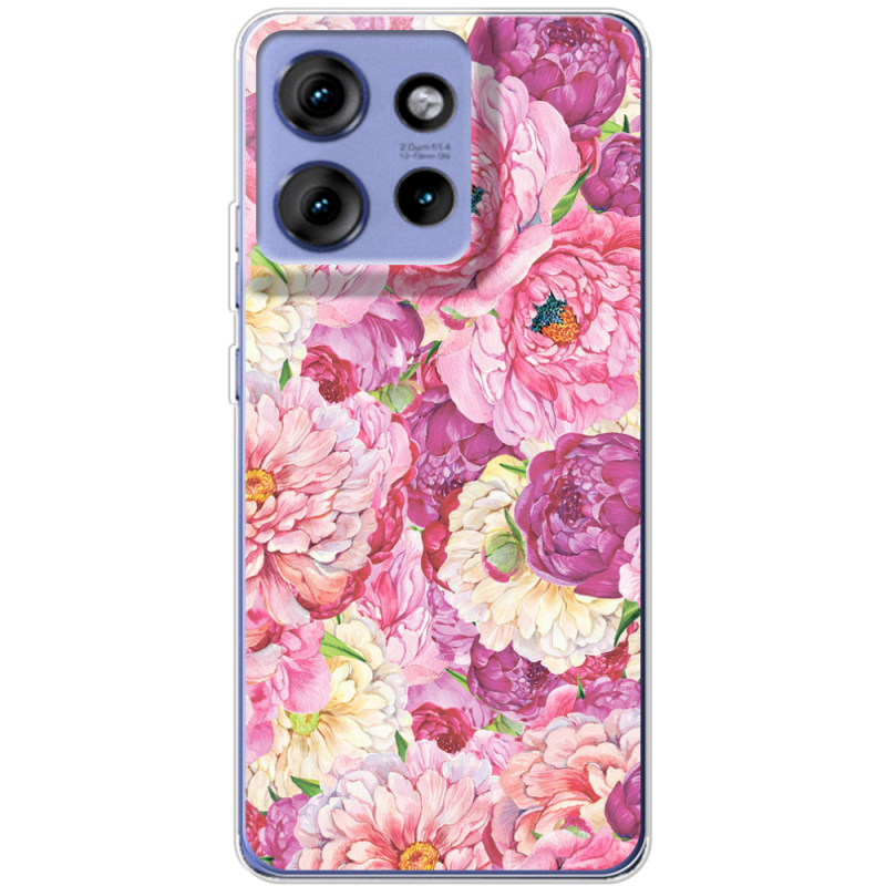 Чохол BoxFace Motorola Edge 50 Pink Peonies