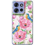 Чохол BoxFace Motorola Edge 50 Birds and Flowers