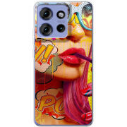 Чохол BoxFace Motorola Edge 50 Yellow Girl Pop Art