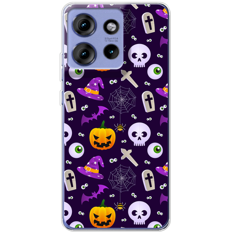 Чохол BoxFace Motorola Edge 50 Halloween Purple Mood