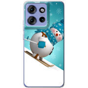 Чохол BoxFace Motorola Edge 50 Skier Snowman