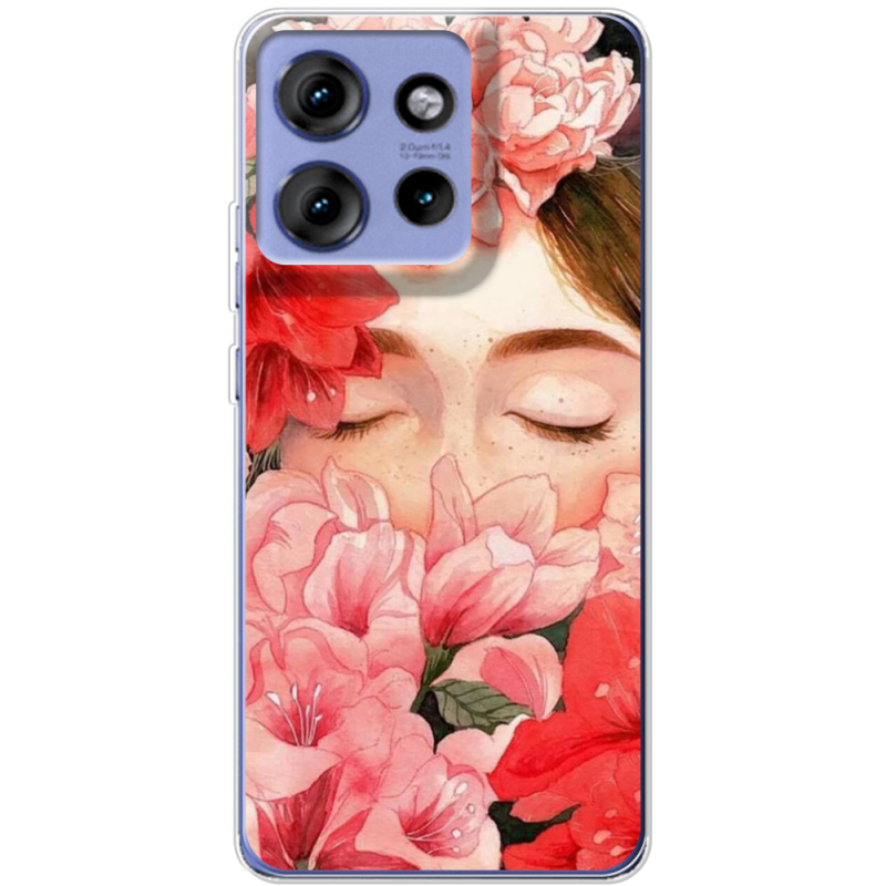 Чохол BoxFace Motorola Edge 50 Girl in Flowers