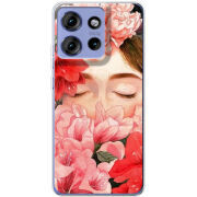 Чохол BoxFace Motorola Edge 50 Girl in Flowers