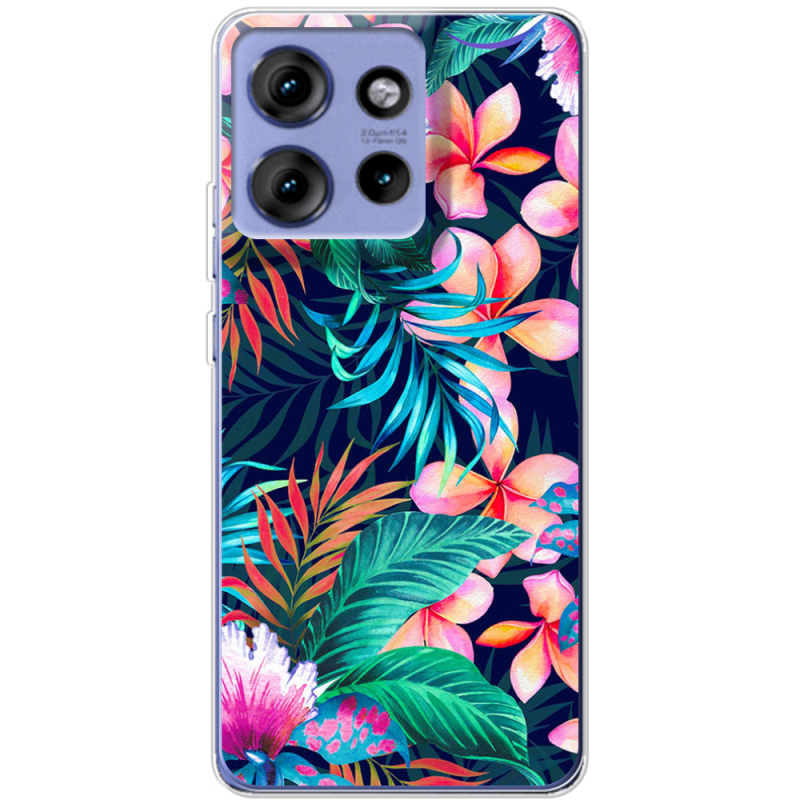 Чохол BoxFace Motorola Edge 50 flowers in the tropics