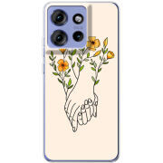 Чохол BoxFace Motorola Edge 50 Flower Hands