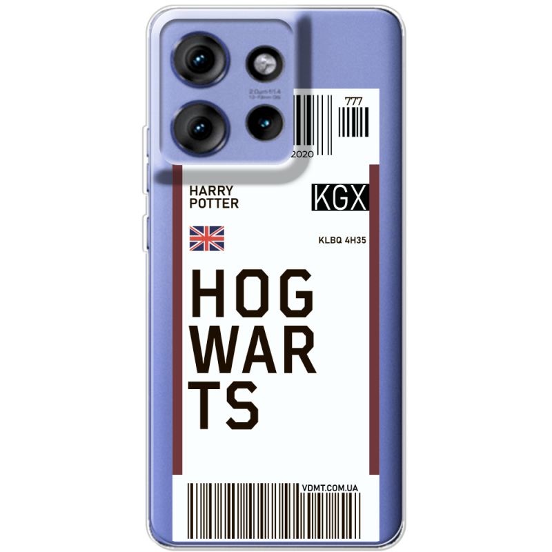 Прозорий чохол BoxFace Motorola Edge 50 Ticket Hogwarts