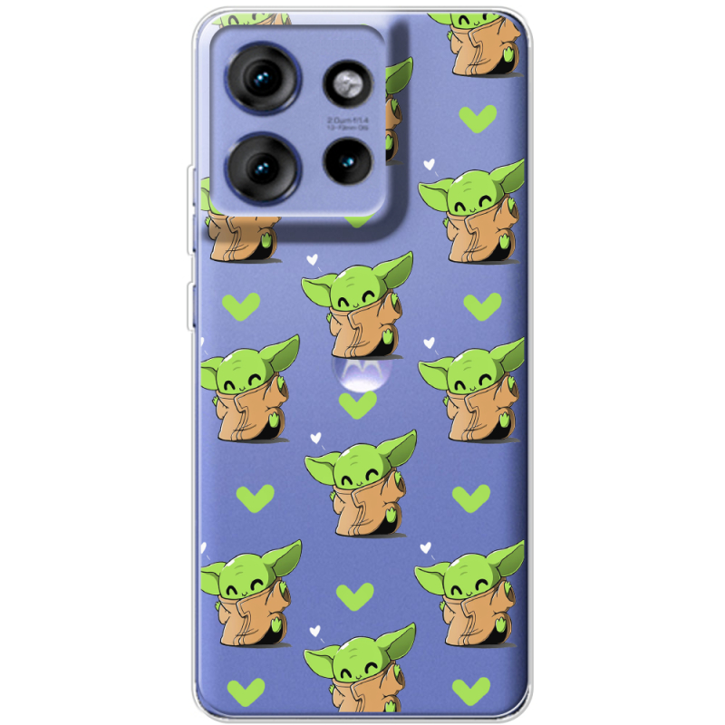 Прозорий чохол BoxFace Motorola Edge 50 Pattern Baby Yoda