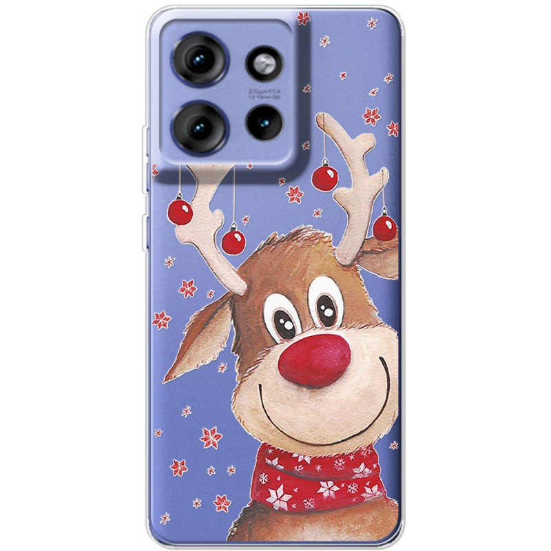 Прозорий чохол BoxFace Motorola Edge 50 Winter Deer