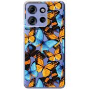 Прозорий чохол BoxFace Motorola Edge 50 Butterfly Morpho