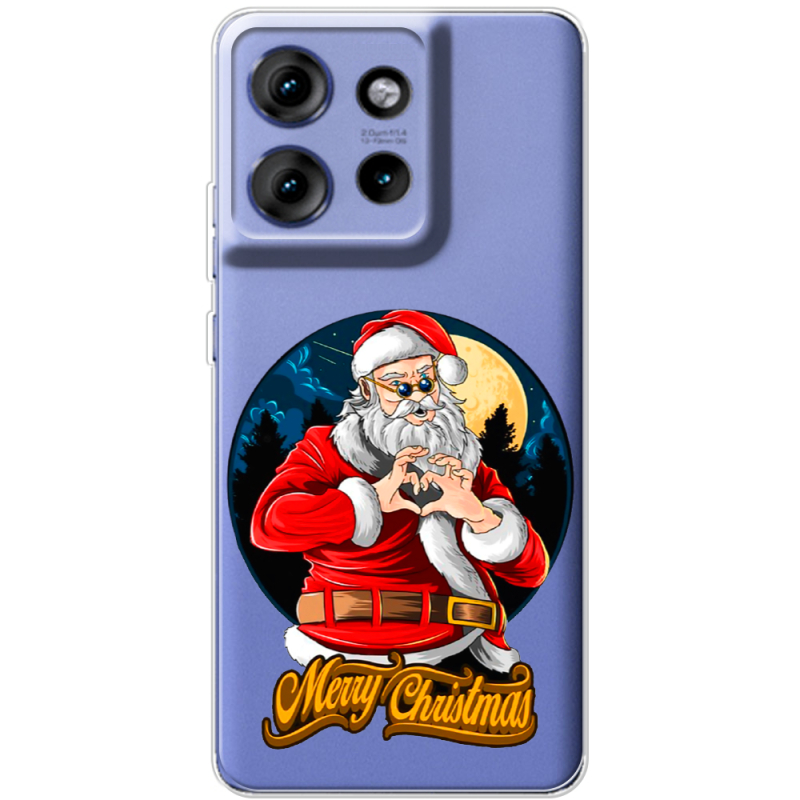 Прозорий чохол BoxFace Motorola Edge 50 Cool Santa