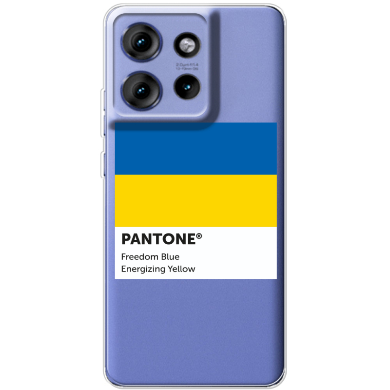 Прозорий чохол BoxFace Motorola Edge 50 Pantone вільний синій