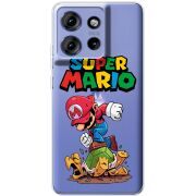 Прозорий чохол BoxFace Motorola Edge 50 Super Mario