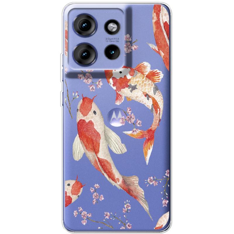 Прозорий чохол BoxFace Motorola Edge 50 Japanese Koi Fish