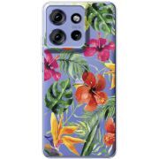 Прозорий чохол BoxFace Motorola Edge 50 Tropical Flowers