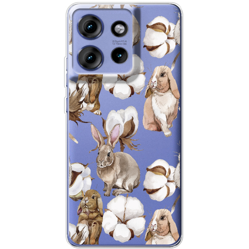 Прозорий чохол BoxFace Motorola Edge 50 Cotton and Rabbits