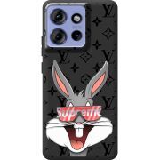 Чорний чохол BoxFace Motorola Edge 50 looney bunny